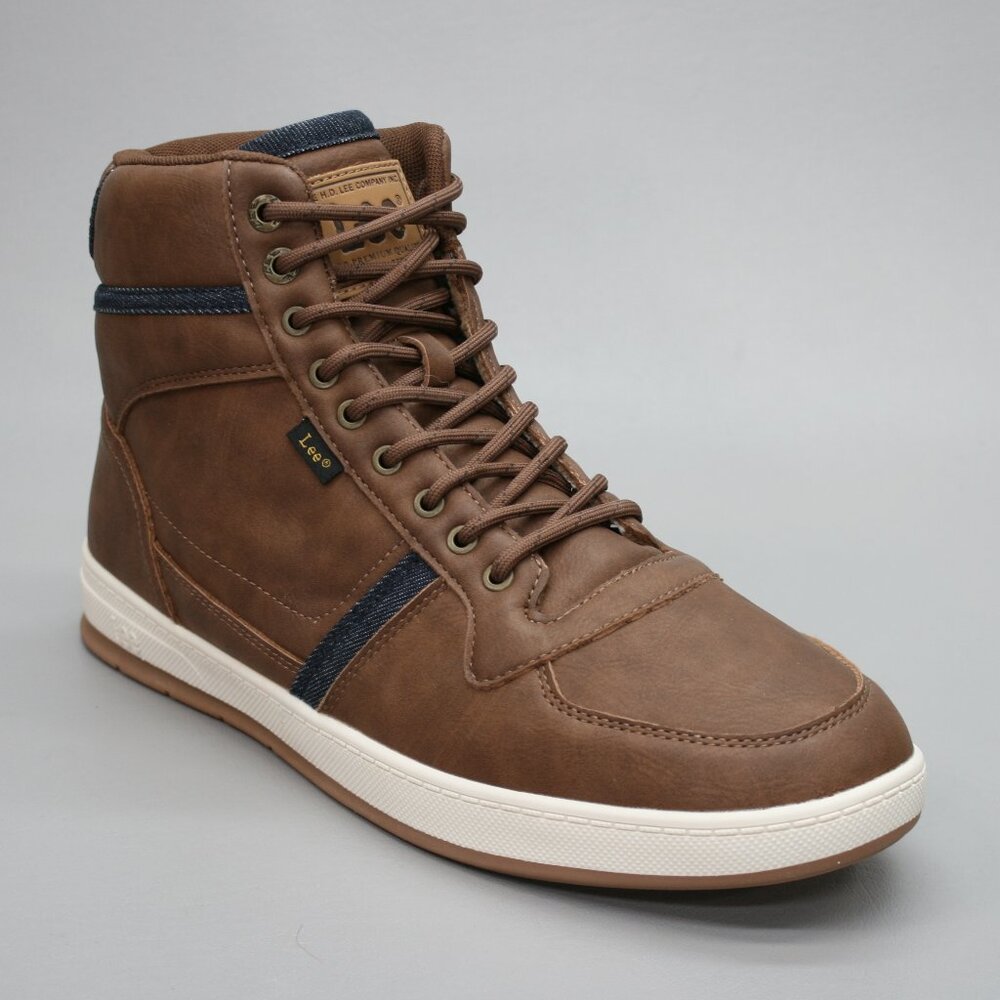 Lee Men's 12 M Dayton Brown Vegan High-top Sneakers Shoes Boots - M000064-2518